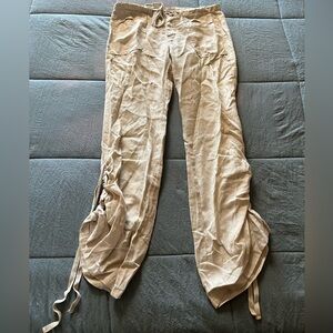 Lucky Brand Cream Linen Pants